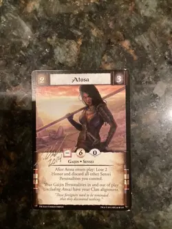 Atosa Legend of the Five Rings CCG L5R Signed Card - Image 1