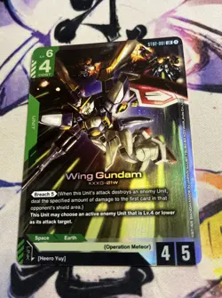 Gundam Card Game TCG - Wing Gundam ST02-001 LR Foil - Image 1