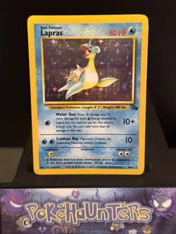 Pokemon Card Lapras 10/62 Rare Holo Fossil Set WOTC Light Play - Image 1