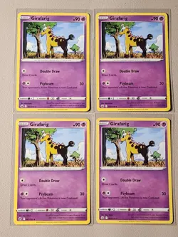 4x Girafarig 061/159 Pokemon card Crown Zenith uncommon NM - Image 1