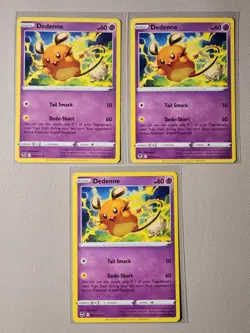 3x Dedenne 085/195 Pokemon card Silver Tempest uncommon NM - Image 1