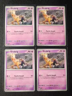 4x Girafarig 066/162 Pokemon card SV Temporal Forces common NM - Image 1