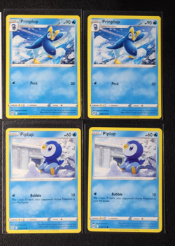2x Prinplup 036/172 & 2x Piplup 035/172 Pokemon card Brilliant Stars NM - Image 1