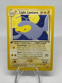 Light Lanturn 23/105 Neo Destiny Regular Rare Pokemon TCG Card - Image 1