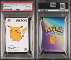 Pikachu & Dragonite Pokemon Trading Card Game Mini KFC 1998 Nintendo WOTC PSA 10 - Image 4