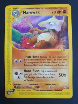 Marowak 54/147 - Aquapolis Set - Pokemon Card - Excellent Condition - Image 1