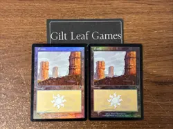 MTG *2 Foil Plains Basic Land 332/350* (LP) Invasion Magic the Gathering - Image 1