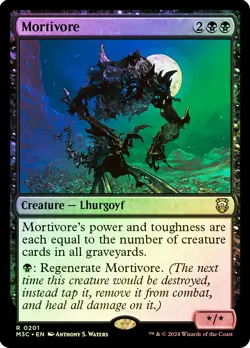 MTG FOIL Mortivore Ripple Foil - Modern Horizons 3 Commander #201 - Image 1