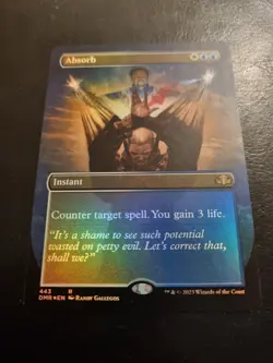 FOIL Absorb (Borderless) , Dominaria Remastered, Magic The Gathering , MTG , NM - Image 1