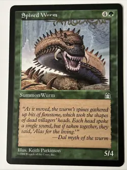 Signed ARTIST PROOF Spined Wurm Illus Keith Parkinson MTG - Image 5