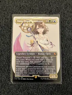 Magic The Gathering MTG - Yuna, Grand Summoner (Borderless) - FIN Final Fantasy - Image 1