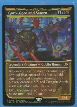 MTG: PreRelease Promo: March of the Machine Commander: Goro-Goro and Satoru:FOIL - Image 1