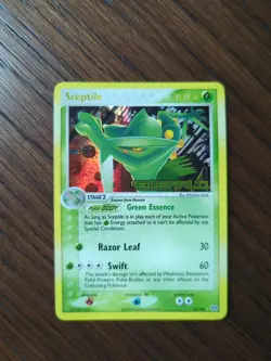 Pokemon TCG Sceptile EX Emerald Holo Holo Rare Card #10/106 NM With Stamp - Image 1
