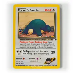Pokemon - Rocket's Snorlax - 33/132 - Gym Heroes - Rare Card - Image 1