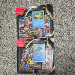 x2 Pokemon Mega Evolution 3 Pack Blister Packs (GoldDuck/Psyduck) Factory Sealed - Image 1