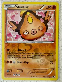 Stunfisk RC12/RC25 Pokemon Legendary Treasures Uncommon Radiant Holo LP - Image 1