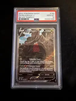 2022 Pokemon SWSH Silver Tempest Regidrago V #184 PSA 10 GEM MINT - Image 1