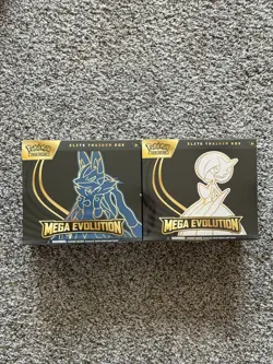 Pokemon Mega Evolution Elite Trainer Box ETB Set of 2 New Sealed - Image 1