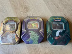 Pokemon TCG Triple Whammy Collector Sealed Tins Complete Set - Image 2