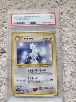 PSA 7 Near MINT 2000 Pokemon Japanese Neo Genesis Togetic Holo Rare #176 - Image 1
