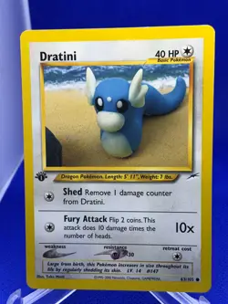 Dratini - 63/105 - Common 1st Edition LP- EX Neo Destiny Pokemon - Image 1