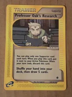 Pokemon Professor Oak's Research 149/165 Expedition LP-NM See Pictures - Image 1