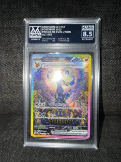 2025 POKEMON PRISMATIC EVOLUTIONS SPECIAL ILLUSTRATION RARE UMBREON MANA 8.5 - Image 2