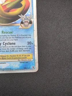 Pokemon TCG Floatzel GL Lv.X 104/111 Rising Rivals Holo LP - Image 4