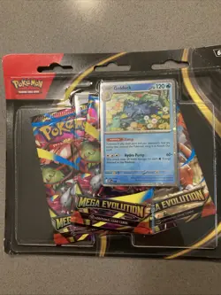Pokemon Mega Evolution Golduck 3 Booster Blister Pack - Image 1