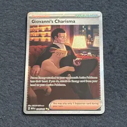 Pokemon TCG Giovanni's Charisma 204/165 Sv: Scarlet & Violet 151 Holo NM - Image 5