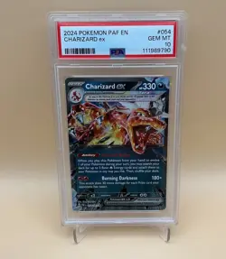 2024 POKEMON PAF EN-PALDEAN FATES #054 CHARIZARD EX PSA 10 - Image 1