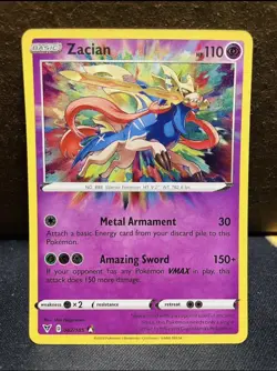 Pokemon Zacian #082/185 Vivid Voltage Amazing Rare Holo NM - Image 1