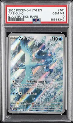 2025 POKEMON JTG EN-JOURNEY TOGETHER ILLUSTRATION RARE #161 ARTICUNO PSA 10 - Image 1