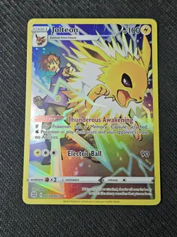 Pokemon Jolteon TG04/TG30 Ultra Rare SWSH09: Brilliant Stars Trainer Gallery NM - Image 1