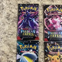 Pokemon Scarlet & Violet Paldean Fates Booster Packs Lot Of 4 Sealed Safe Ship - Image 2