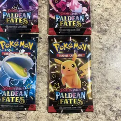 Pokemon Scarlet & Violet Paldean Fates Booster Packs Lot Of 4 Sealed Safe Ship - Image 3