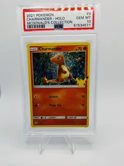 2021 Pokemon CHARMANDER Holo McDonald's Collection #9 PSA 10 Gem Mint - Image 1