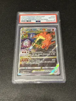 Pokemon TCG Charizard VSTAR SWSH262 Sword & Shield Holo Black Star Promo PSA 8 - Image 3