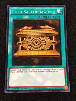 Yugioh Gold Sarcophagus RA02-EN052 1st Collectors (NM) - Image 1
