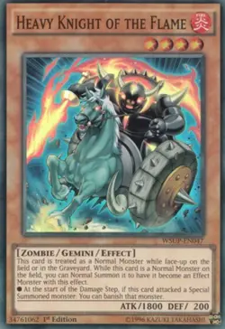 Heavy Knight of the Flame - WSUP-EN047 - Super Rare - 1st Edition - Lightly Play - Image 1