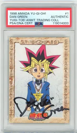 PSA Signed Dan Green Yu-Gi-Oh! TCG Yugi - Amada Toei Animation Trading Coll. 1 - Image 1