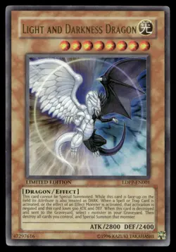 Yu-Gi-Oh TCG #LDPP-EN001 Light and Darkness Dragon Limited Edition Ultra Rare MP - Image 1