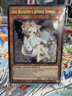Yugioh Ash Blossom & Joyous Spring (Alt Art) RA04-EN025 Secret Rare NM - Image 1