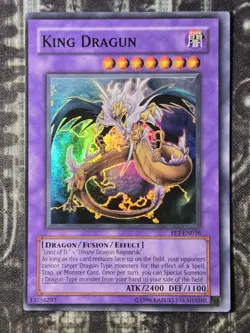 KING DRAGUN - Super Rare NM Near Mint Miscut Misprint FET-EN036 - Image 1