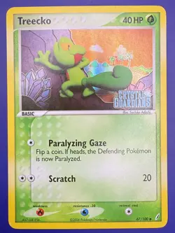 ⚡Treecko 67/100 Crystal Guardians Reverse Holo Pokemon Card LP 2006 - Image 2