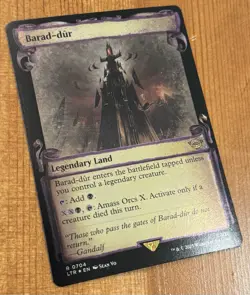 Barad-dur, R 0704, NM Foil, Showcase Scrolls, MTG LotR Lord Rings Sauron Card - Image 2
