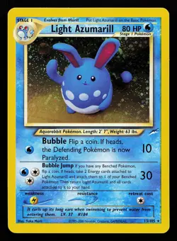 Light Azumarill 13/105 Holo Rare Neo Destiny Pokemon Card - Image 1