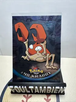 Topps Pokemon Tv Animation Krabby Foil Card - Image 1