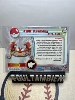 Topps Pokemon Tv Animation Krabby Foil Card - Image 2