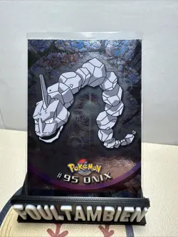 Pokemon Card - Onix #95 - Pokemon Topps Series 2 - Silver Foil - Blue Logo - Image 1